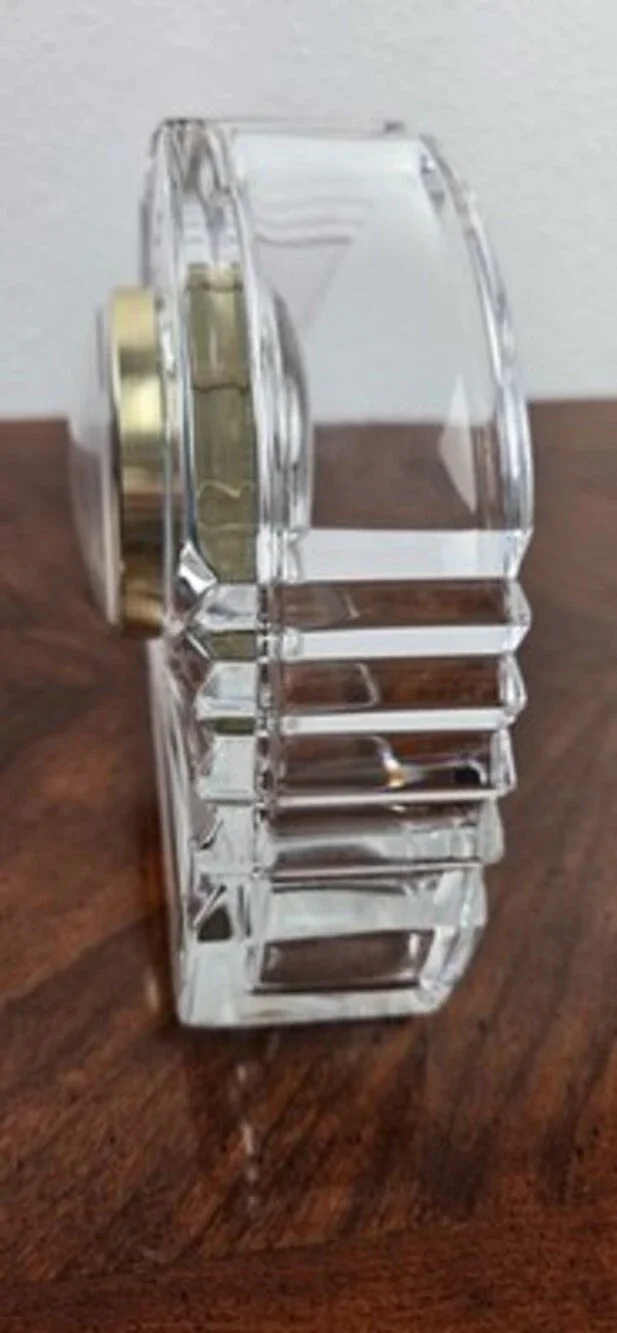 Mikasa Crystal Quartz Desk Clock Germany